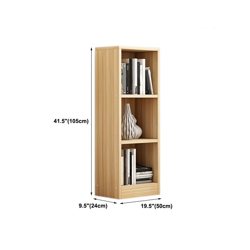 Modern Closed Back Bookshelf Engineered Wood Shelf Bookcase for Study Room