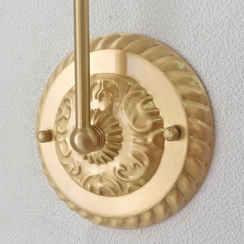 Metal Modern Wall Sconce Geometric Shape Wall Lamp with Crystal Shade