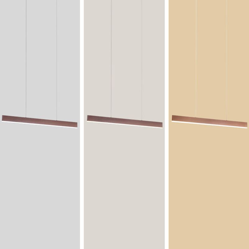 Contemporary Simple Style Rectangle LED Island Light Pendant Lights for Office