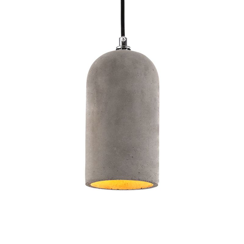 Zylinder Restaurant Hanging Anhängerlampe Zement moderne Deckenheize Hell in Grau