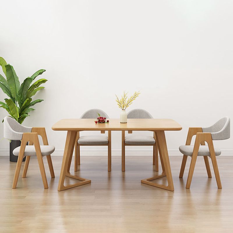 Moderner Stil Massivholz Esstisch Brauner Rechtecktisch für Küchen -Esszimmer, 47 "L x 29,5" H