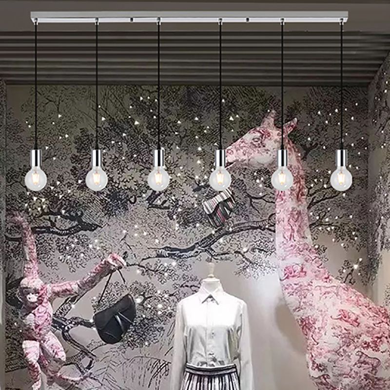 Bare Breb Hanging Light Industrial Metal Commercial Pendant Lighting for Clothing Shop