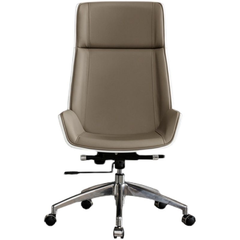High Back Office Chair Rotatable Leather Desk Chair with Wheels