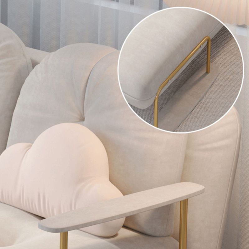 Tufted Glam Convertible Sofa Full/Queen-size Upholstered Loveseat with 2 Pillows