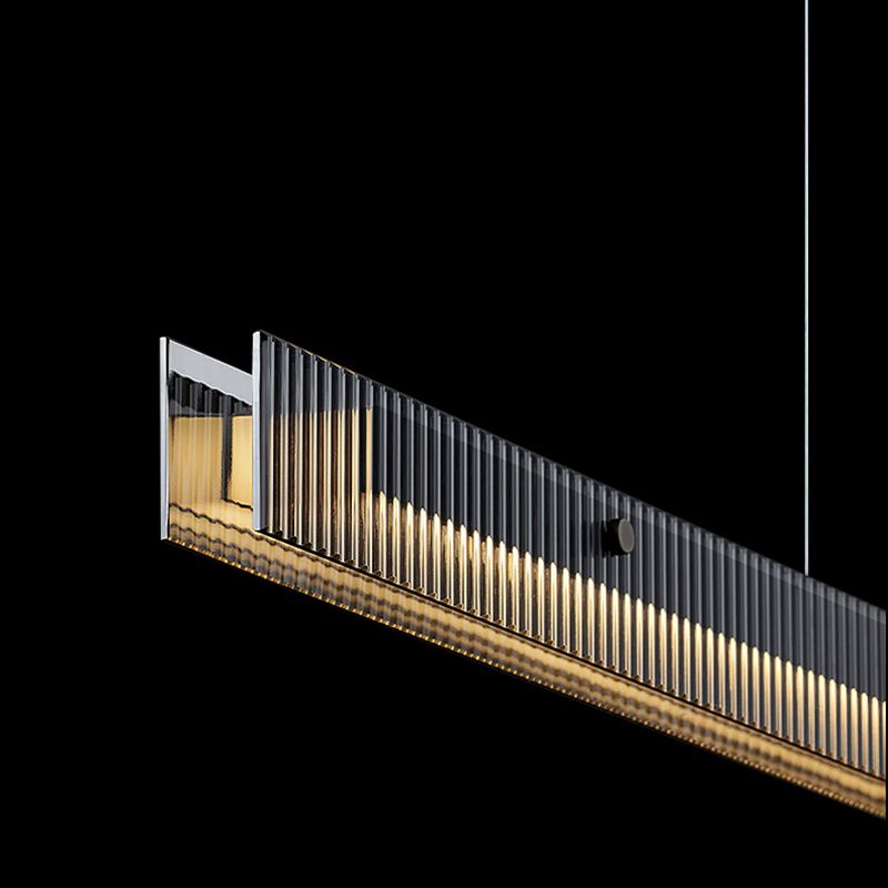 Modern Black/Golden Kitchen Island Lighting Linear LED Island Pendant Lighting