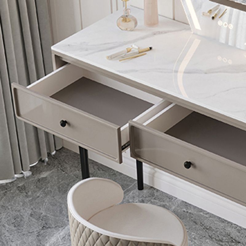 2 Storage Drawers Makeup Vanity Desk Table Solid Wood Vanity