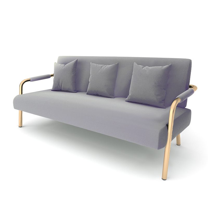 Velvet 3-seater Sofa with Pillow Top Arm for Apartment 28.35" High