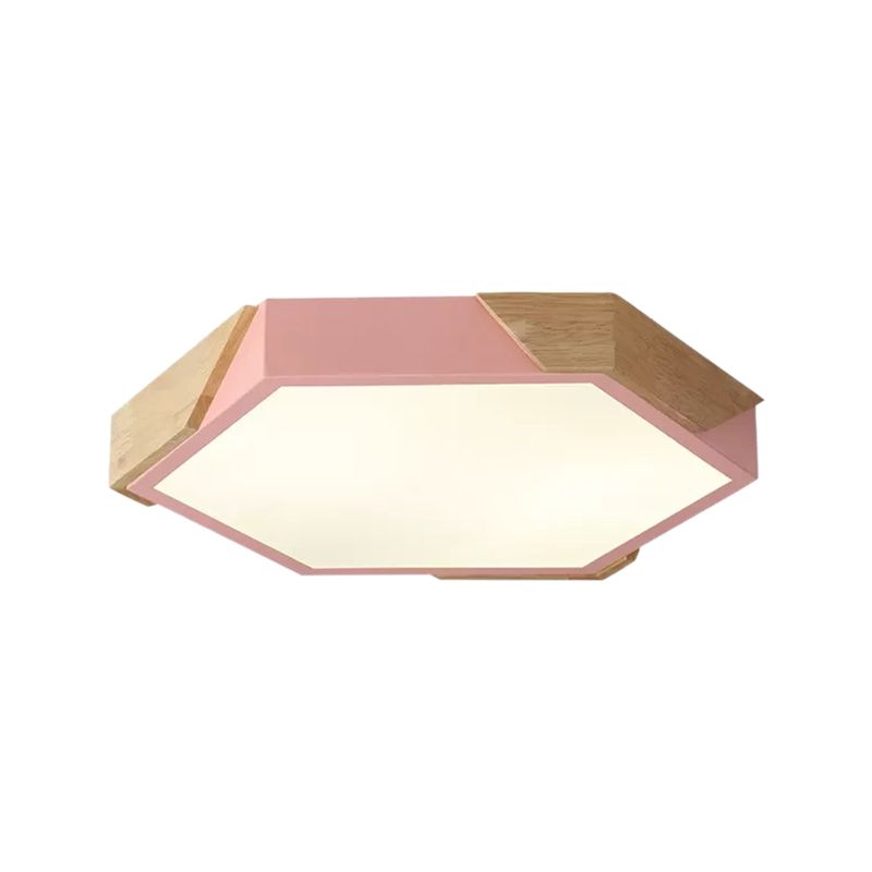 Plafonnier hexagonal en acrylique pour salle de classe de maternelle, plafonnier LED en acrylique de Style nordique