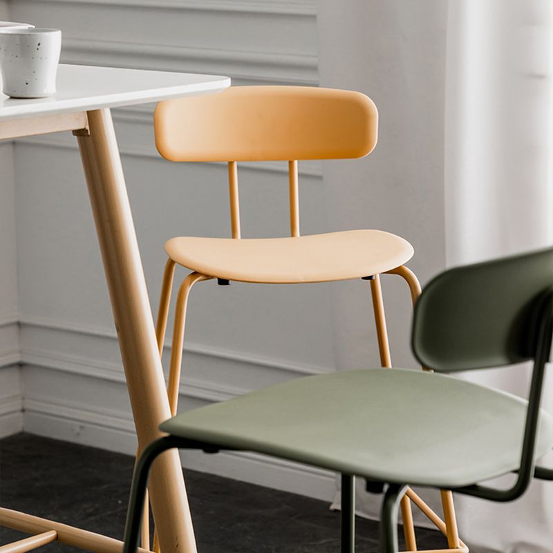 Scandinavian Milk Tea Shop Metal Bar Stool Matte Finish Footrest Stool