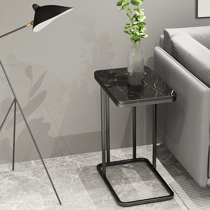 Mid-Century 17.7-inch Rectangular Top End Side Table Metal C Side Table