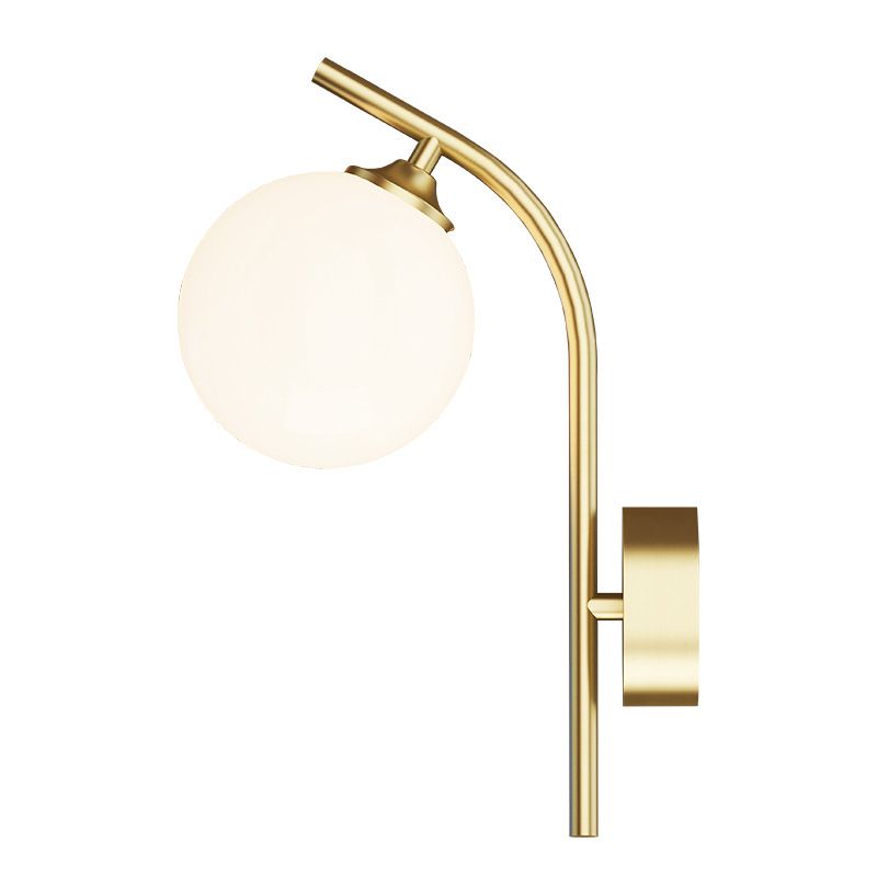 1 Light Ball Wall Sconces Modern Style Glass Wall Mounted Lamps
