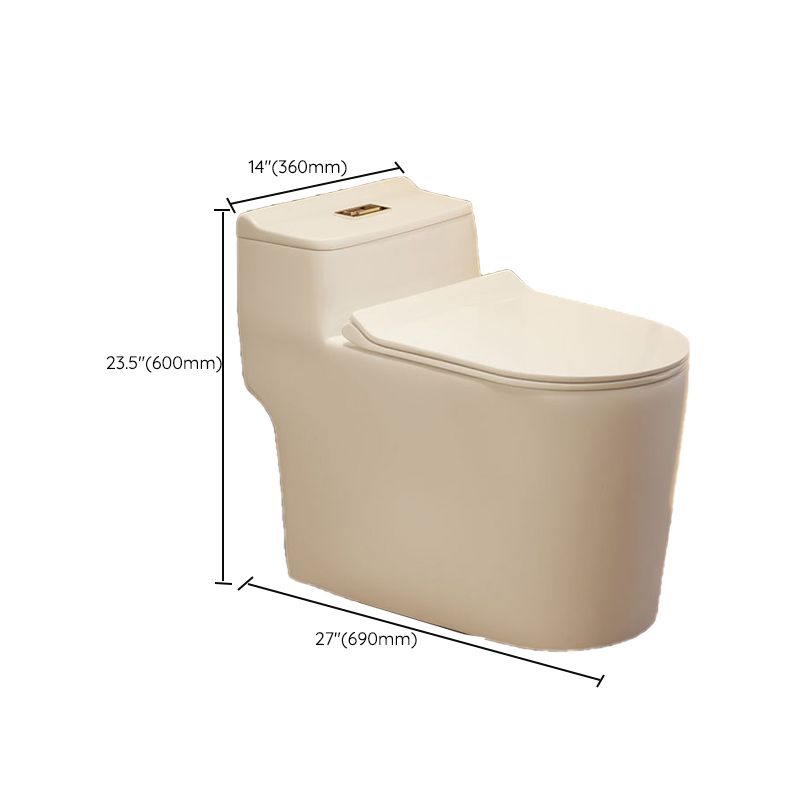 Contemporary Flush Toilet Floor Mounted Siphon Jet Toilet Bowl