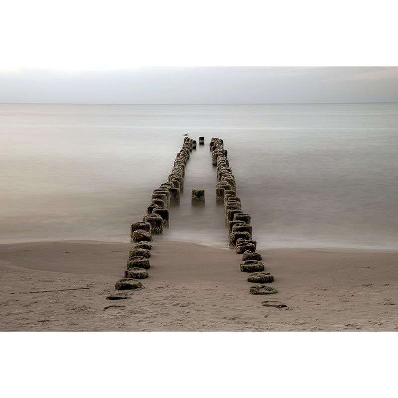 Coastal Mural Wall Covering for Bathroom Decorative Eco-friendly Wallpaper