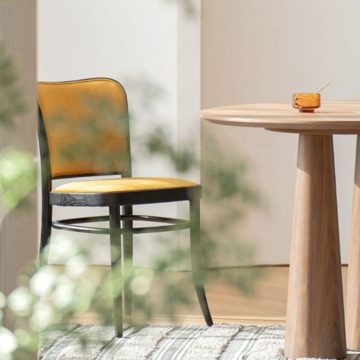 Modern Upholstered Armless Chair Kitchen Solid Wood Dining Side Chair
