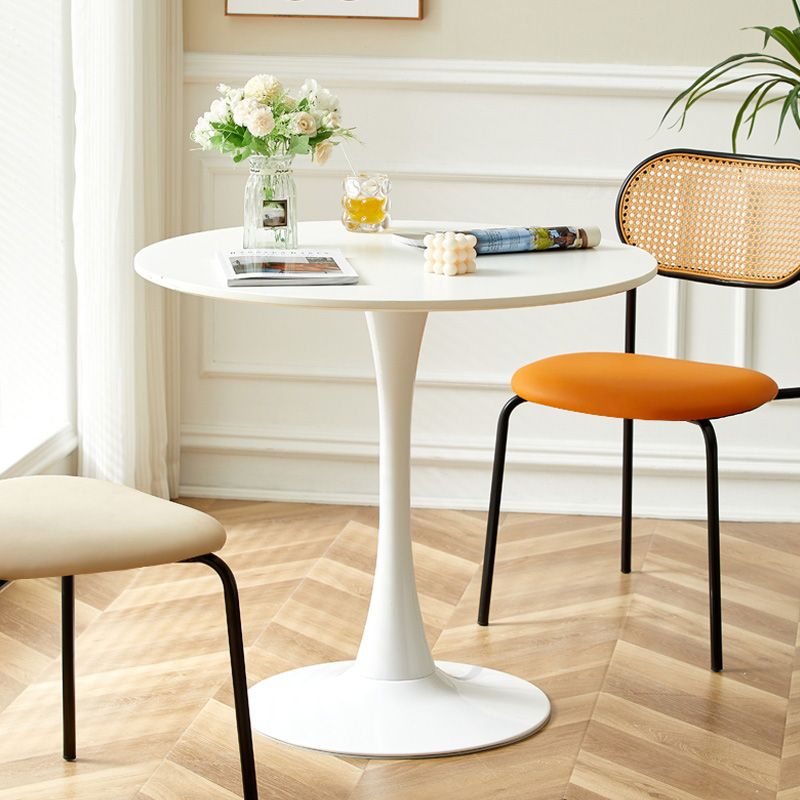 Modern Wood Dining Table Tulip Base Geometric Table for Dining Room