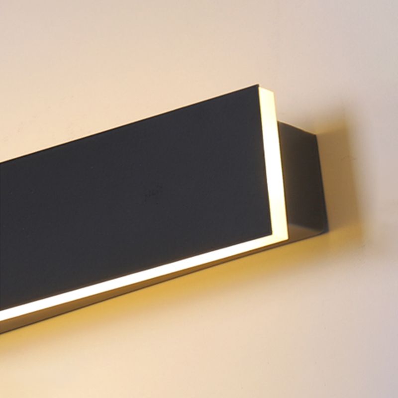 Nordic Style Iron Wall Light Strip Shape Wall Lamp with Acrylic Shade for Outdoor