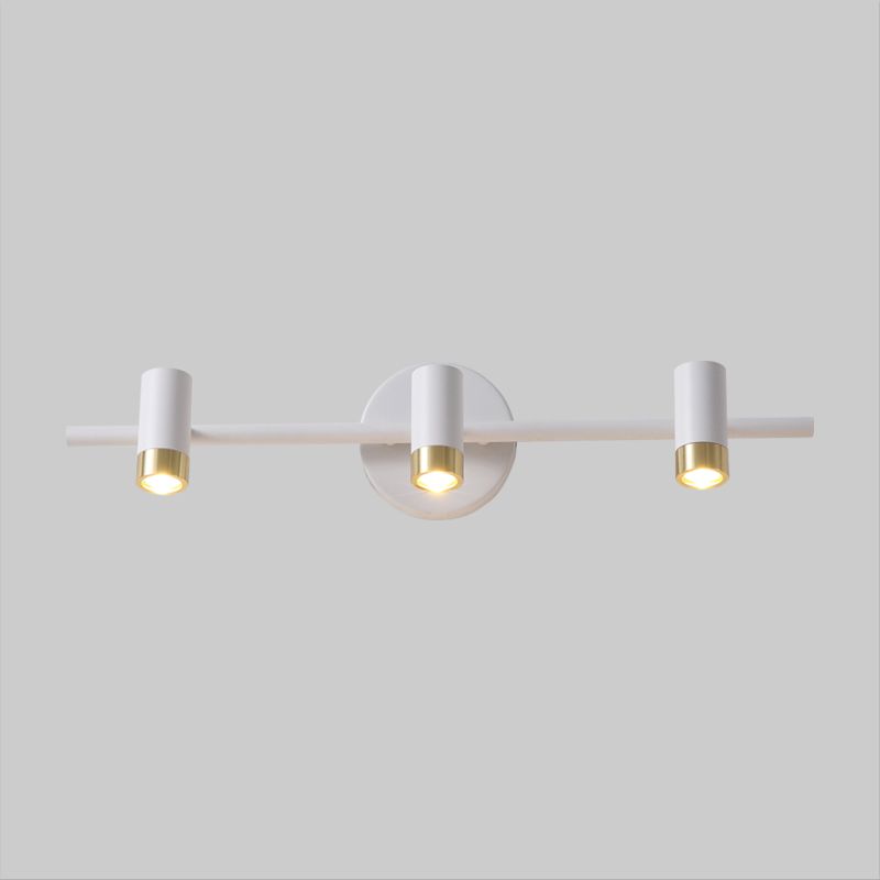 3-arm muur gemonteerd verlichtingsarmatuur minimalisme metallic 3 koppen badkamer ijdelheid lamp in wit