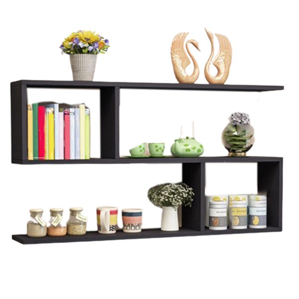 Modern Wooden Shelf Bookcase Wall Mounted Shelves Included Shelf for Bedroom