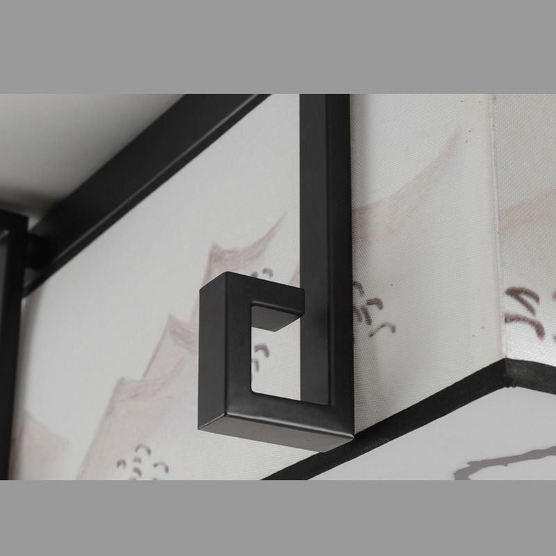 Plafonnier encastré d'intérieur en tissu, 4/6/8/10 lumières, luminaire de style chinois