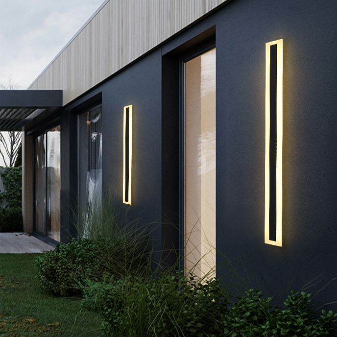 Sconce da parete lineare a 1 luce moderna illuminazione da parete in stile semplice moderno in nero