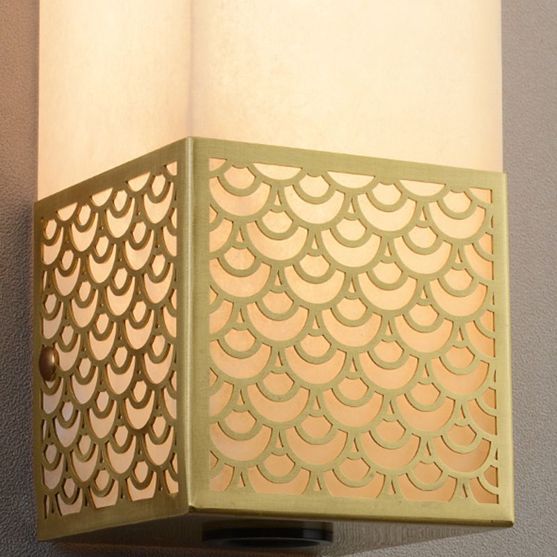 Lampada da parete a parete quadrata contemporanea Lampada a monte in metallo per soggiorno