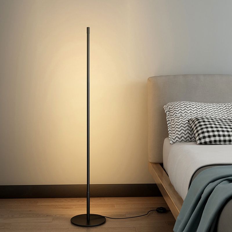 1-Light Strip Shape Floor Light Modern Style Floor Standing Light with Acrylic Shade