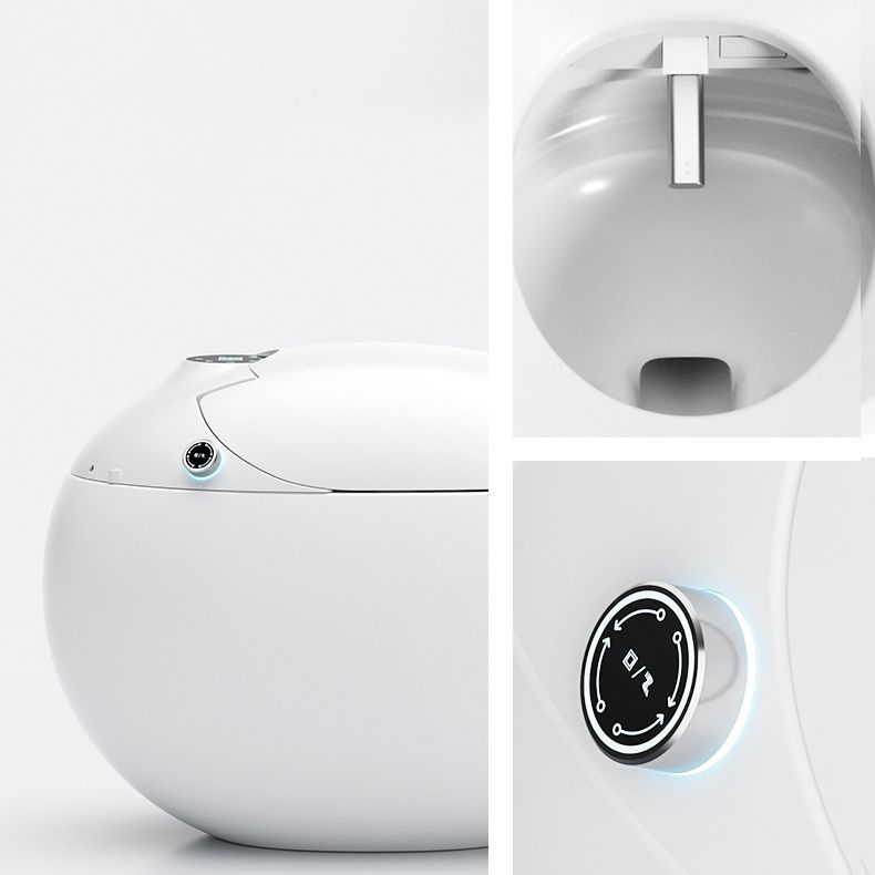 Contemporary 1-Piece Bidet Toilet Floor Mounted Round Toilet Bowl for Washroom