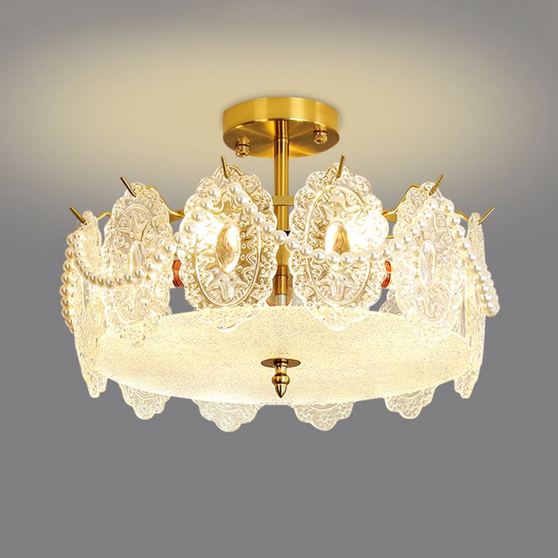 Contemporary Glass Ceiling Lamp Creative Flush Mount Light Fixture