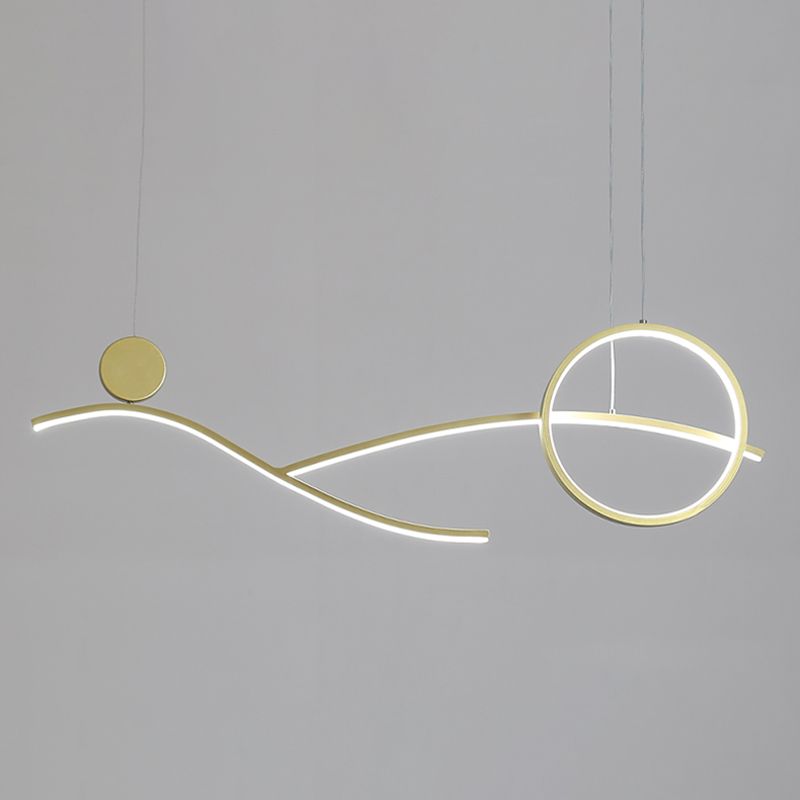 Ring Island Lighting Fixtures Acrylic Modern Simplicity Island Lighting Ideas for Restaurant