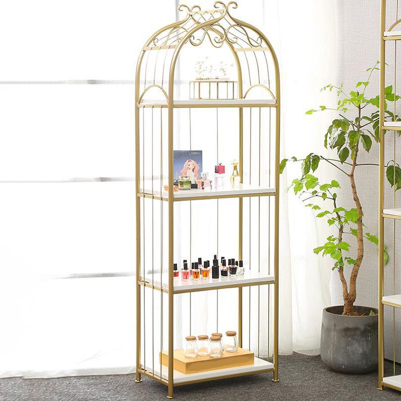 Gold Modern Bookshelf Etagere Metal Open Bookcase for Living Room