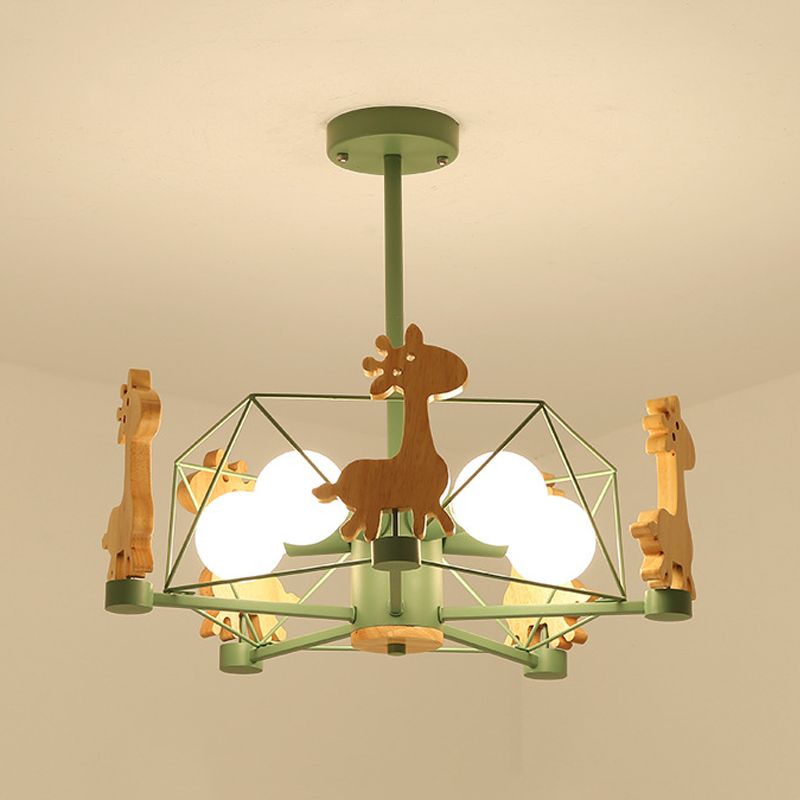 Nordic Style Macron Chandelier Metal 5 Head Pendant Lighting Fixtures for Bedroom