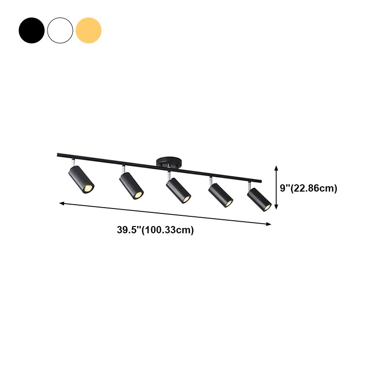 Half Cylinder Metal Flush Ceiling Light Modern Multi Lights Flush Ceiling Light Fixtures