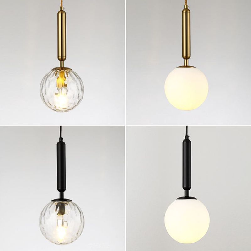 Sphere Shape Glass Wall Light Fixture Modern Style Wall Lamp for Dining Room