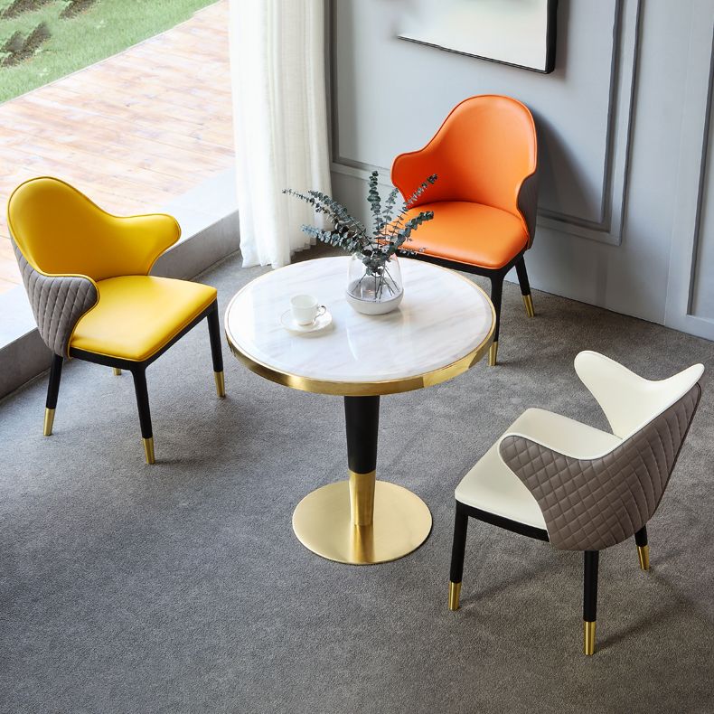 Glam Style Sintered Stone Dining Set 1/2/3/4/5 Pieces Dining Set for Dining Areas