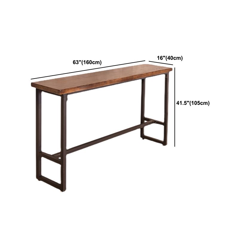 Industrial 1/4/7 Pieces Bar Table Set Rectangle Pine Wood Counter Table for Cafe