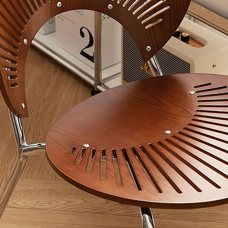Modern Style Dining Chair Wooden Open Back Side Chair for Dining Room