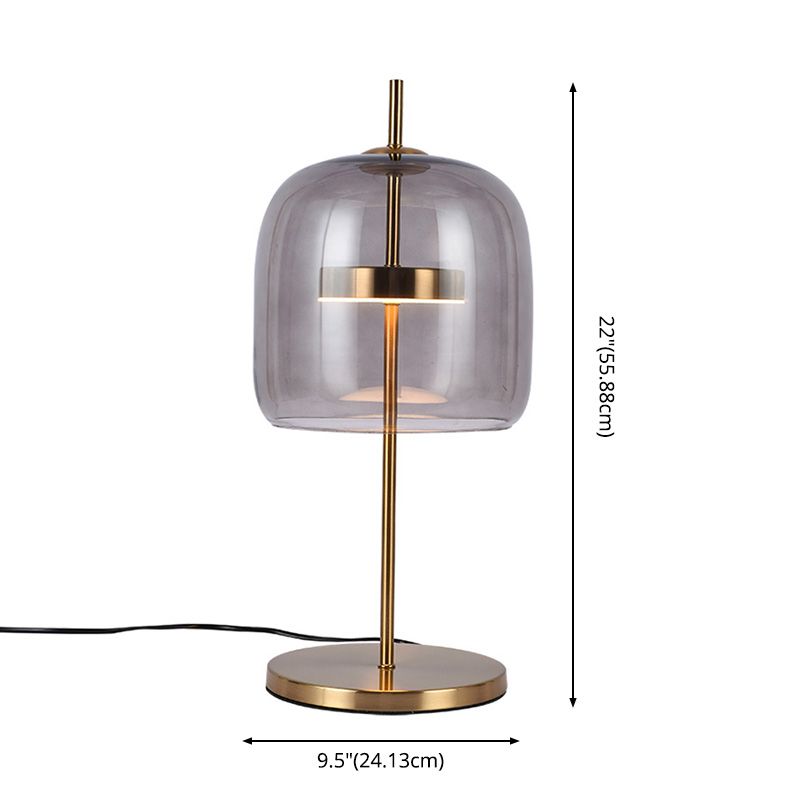 Ultra-modern Simplicity Bell Table Lamp Glass Nightstand Lamp for Bedroom