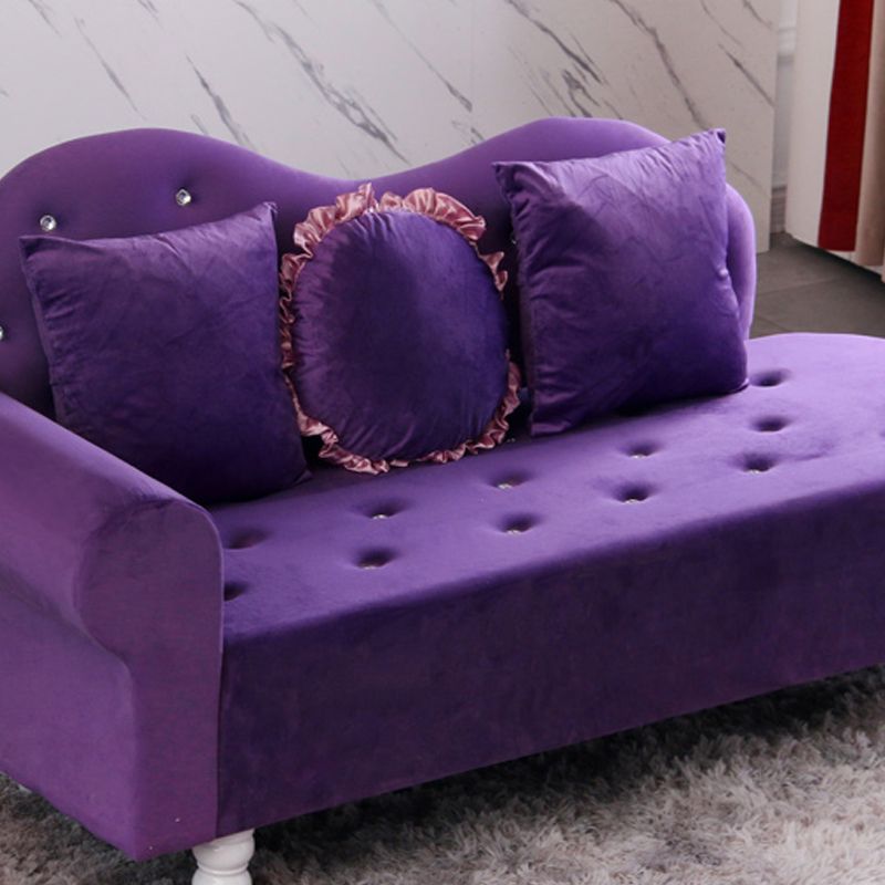 French Country Upholstered Chaise Lounge Couch Velvet Chaise Lounge