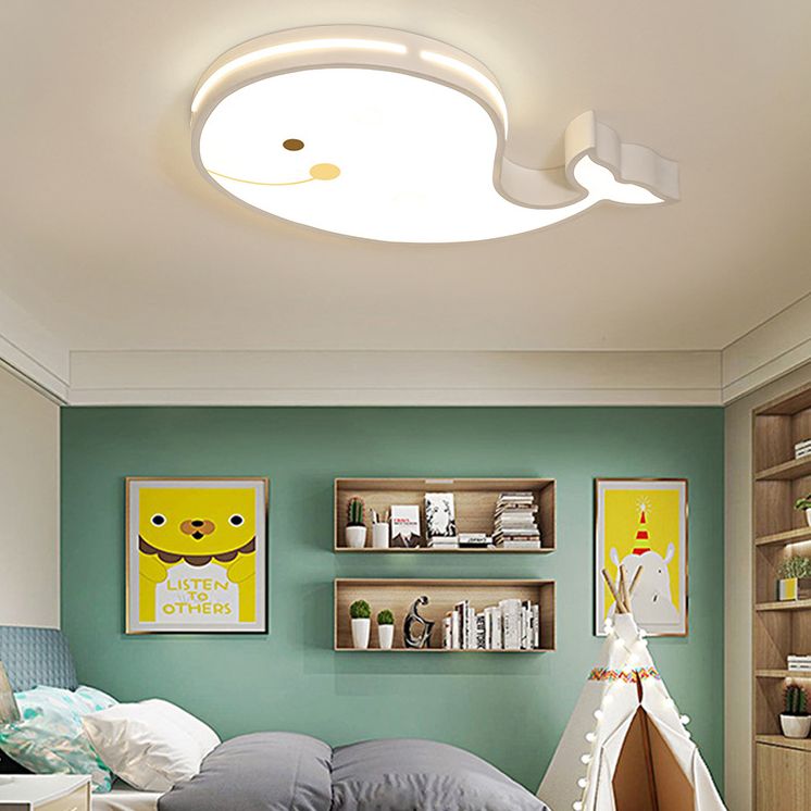 Animal Flush Mount Ceiling Light Cartoon Acrylic Ceiling Mount Light Fixture for Children Bedroom