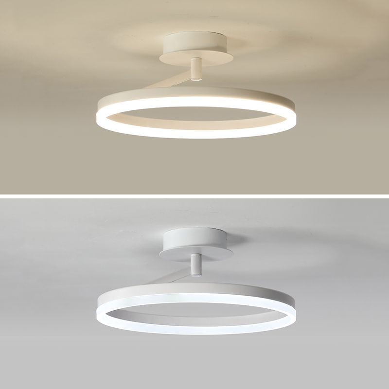 Linear Iron LED Flush Mount Modern Style 1-Light Ceiling Light Fixture for Bedroom