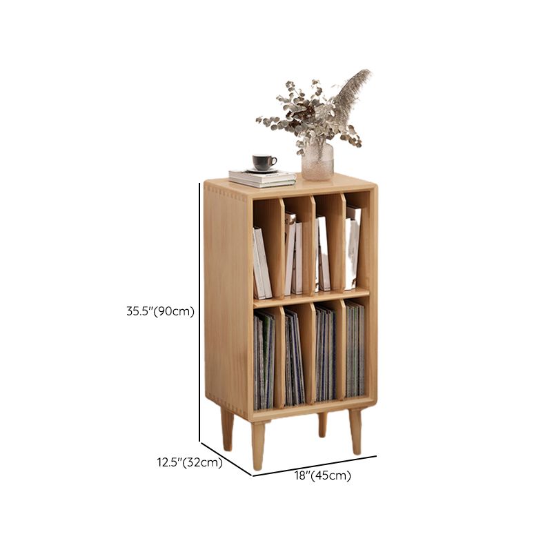 Modern Wooden Bookcase Closed Back Standard Bookshelf with Shelves