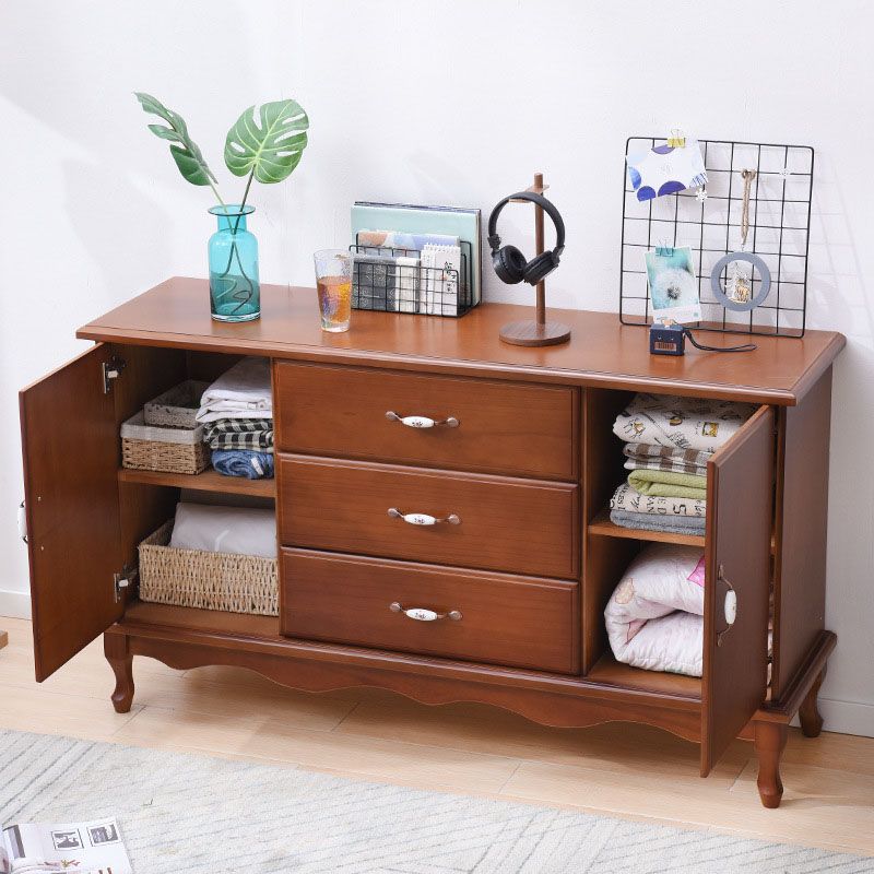 15.6-inch Width Coastal Dresser Solid Wood Storage Chest with 3/6 Drawers