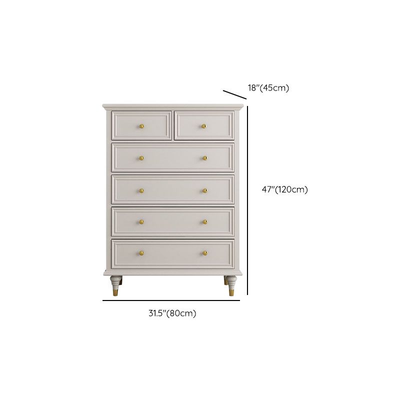 Birch Wood Horizontal Double Dresser Contemporary Storage Dresser for Bedroom