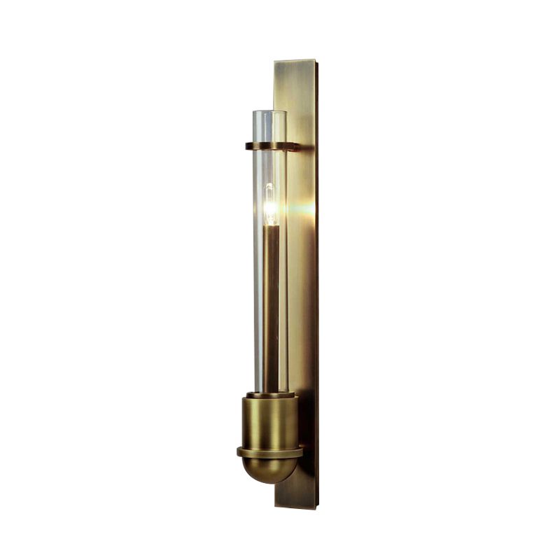 Lampe murale linéaire en verre clair
