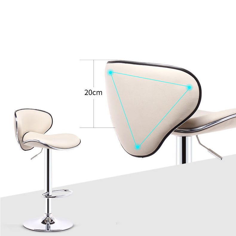 Modern Style Bar-stool with Adjustable Height Low Back Footrest Swivel for Counter Bar