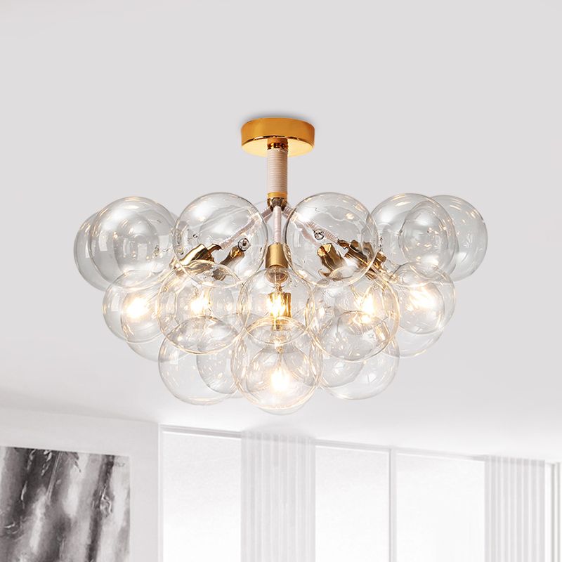Kinderslaapkamer Hal Bubble Plafondlamp Helder glas Eenvoudige stijl Semi-inbouwlamp