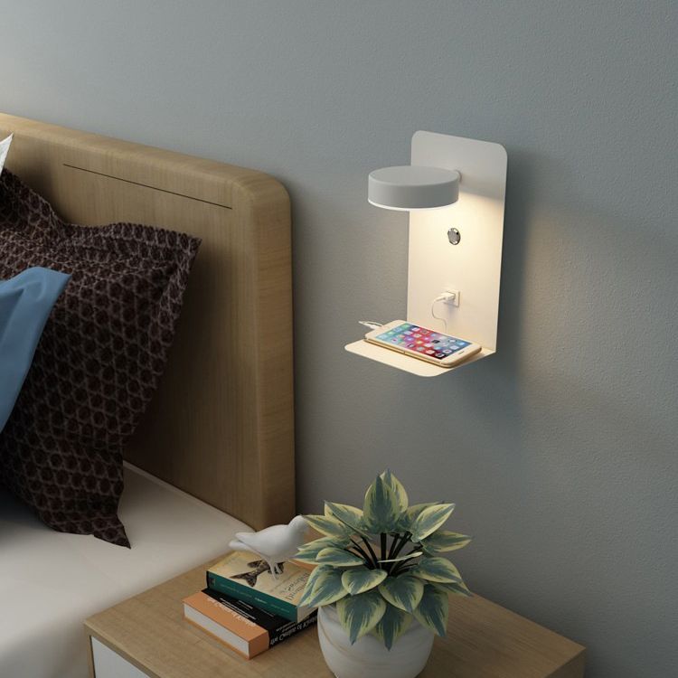 Moderne rotatable LED -Krankenbettlampe USB -Ladeanschluss Design Einfachheit Lichter mit Telefonhalter