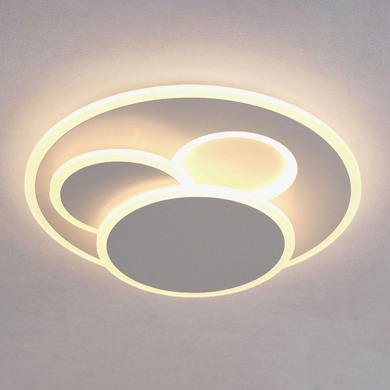 Illuminazione a soffitto artistica bianca LED della luce di flusso geometrica acrilica per il soggiorno