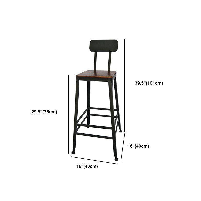 Industrial Rectangle Bar Table Set 1/6 Pieces Solid Wood Fixed Counter Table
