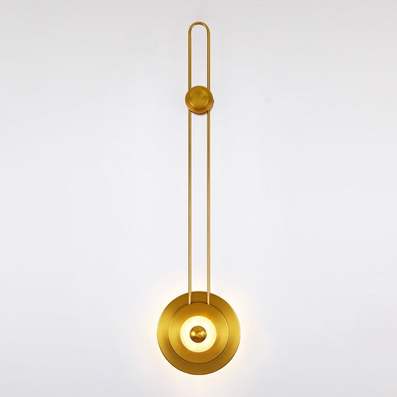Light Luxury Wall Mount Light Iron Circle Shape Wall Lamp for Bedroom